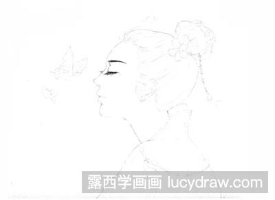 素描教程-怎么绘制古风美女