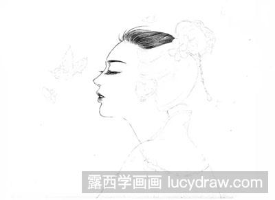 素描教程-怎么绘制古风美女