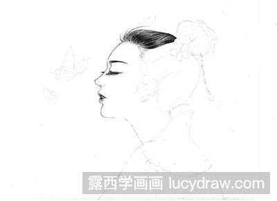 素描教程-怎么绘制古风美女