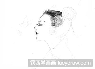 素描教程-怎么绘制古风美女