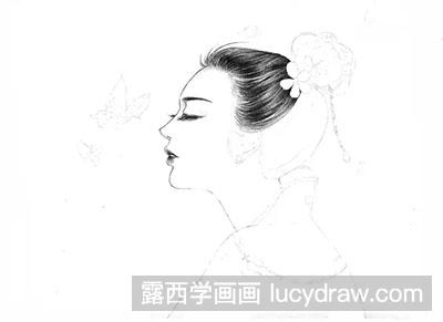 素描教程-怎么绘制古风美女