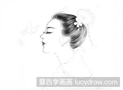 素描教程-怎么绘制古风美女