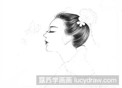 素描教程-怎么绘制古风美女