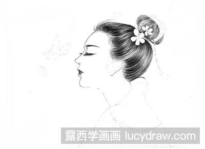 素描教程-怎么绘制古风美女