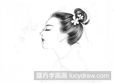 素描教程-怎么绘制古风美女