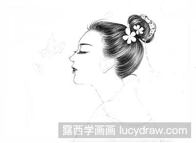 素描教程-怎么绘制古风美女