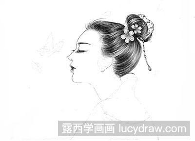 素描教程-怎么绘制古风美女