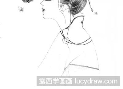 素描教程-怎么绘制古风美女