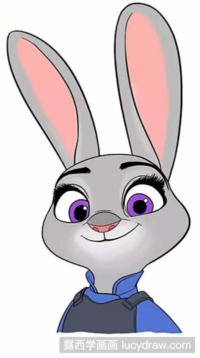 儿童画教程：教你画兔警官Judy