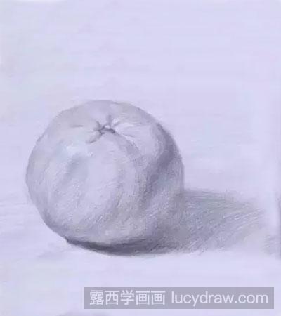 素描教程-怎么用明暗素描绘制桔子