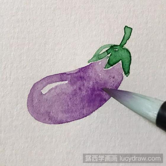 水彩画教程：茄子