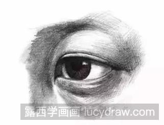 素描男性眼睛的画法