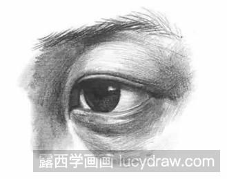 素描男性眼睛的画法