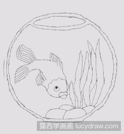 教你画简笔画鱼缸