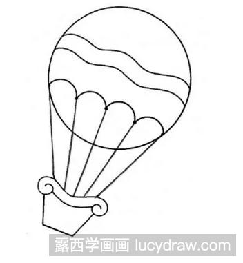 热气球简笔画步骤