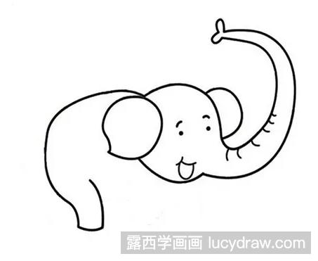 儿童画大象的画法