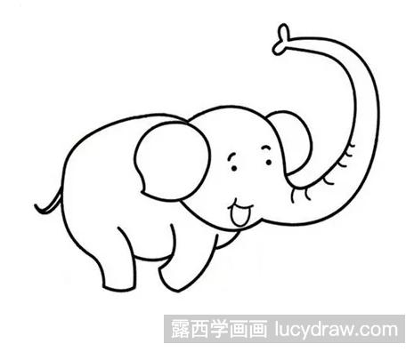 儿童画大象的画法