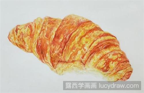 彩铅画教程：羊角面包