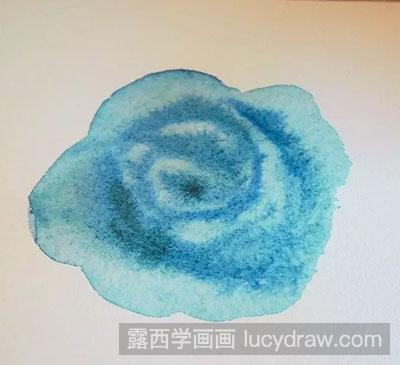 水彩画教程-怎么绘制蓝玫瑰