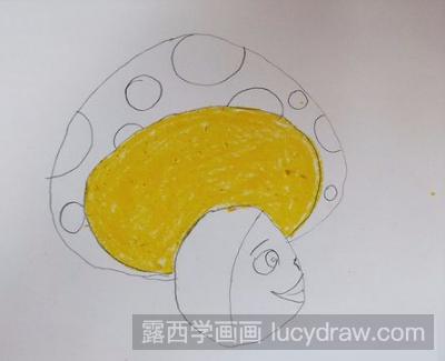 儿童画教程：教你画卡通蘑菇
