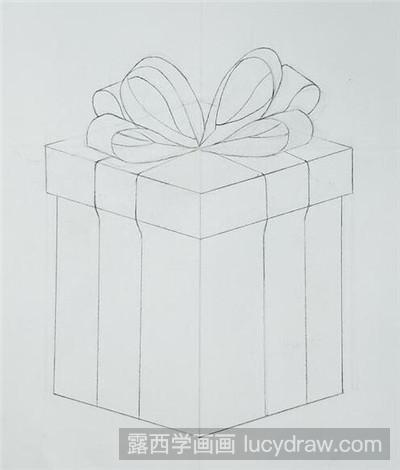 礼品盒彩铅画教程