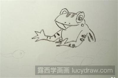 儿童画教程：蝌蚪和青蛙