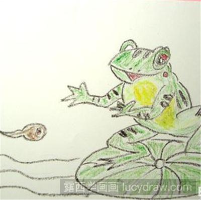 儿童画教程：蝌蚪和青蛙