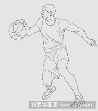 简笔画教程：教你画打篮球的人