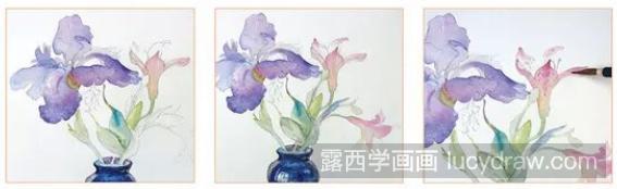 水彩画教程：怎么画鸢尾草