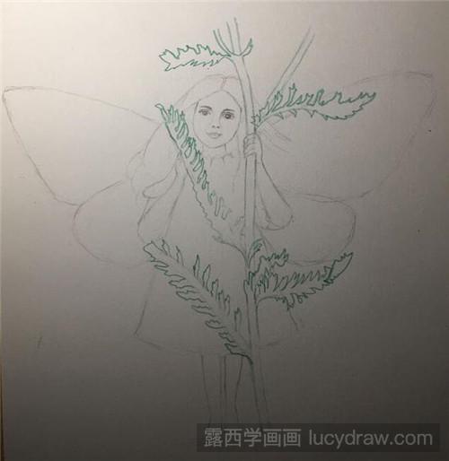 花仙子彩铅画教程