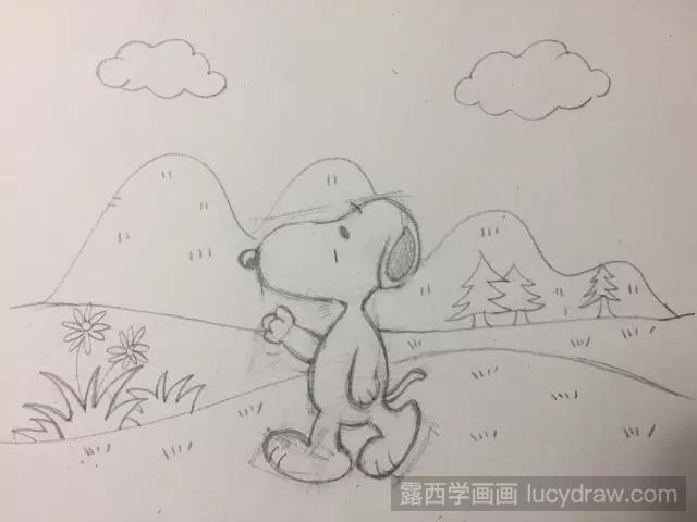 简笔画教程：史努比的详细画法