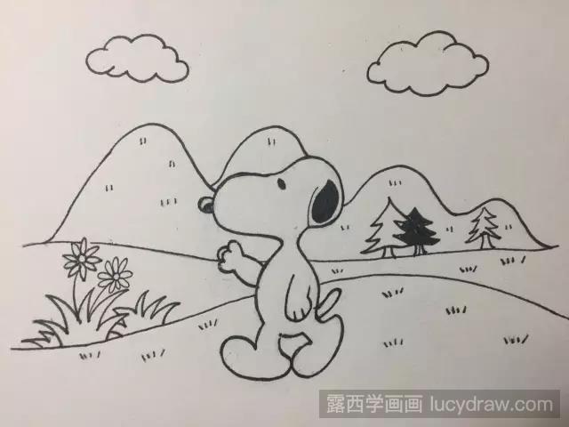 简笔画教程：史努比的详细画法