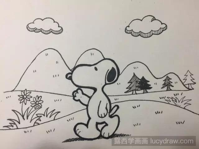 简笔画教程：史努比的详细画法