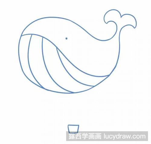 鲸鱼状热气球简笔画教程