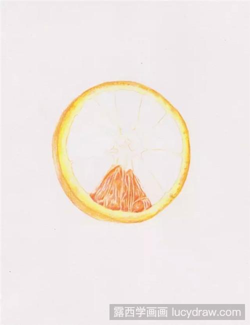 橙子彩铅画教程