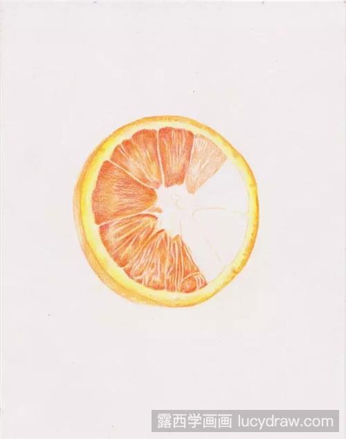 橙子彩铅画教程