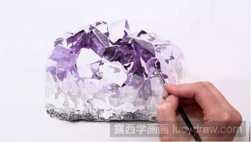 水彩画教程：紫水晶