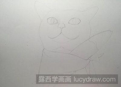 彩铅画教程-怎么绘制猫咪和鱼