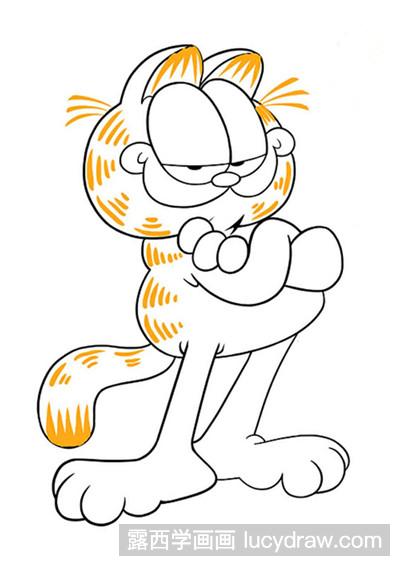 加菲猫的简单画法图片