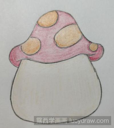 彩铅画教程：教你画蘑菇