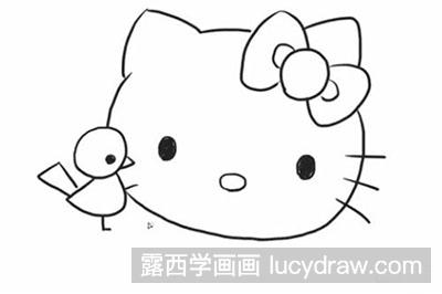 简笔画教程-怎么画一只可爱的HelloKitty