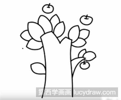 简笔画教程-怎么画一颗苹果树