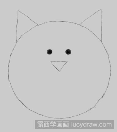 简笔画教程：教你画大脸猫