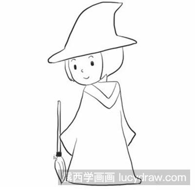 儿童画教程：怎么画魔女