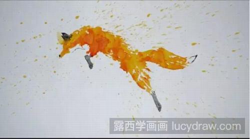 狐狸水彩画教程