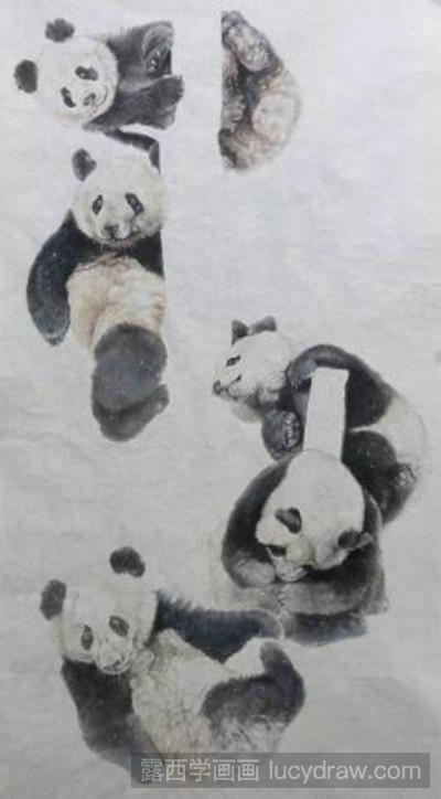 熊猫工笔画教程