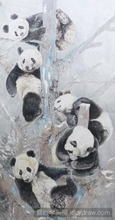 熊猫工笔画教程