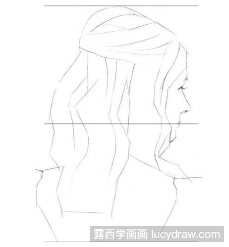 素描教程：怎么画女神的头发？