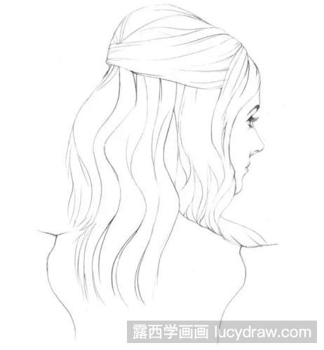 素描教程：怎么画女神的头发？