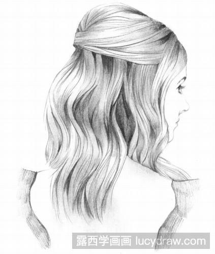 素描教程：怎么画女神的头发？